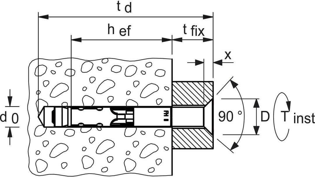 fischer 44920 FH II 15/15 SK Hochleistungsanker mit Zulassung zugzonentauglich 25 Stück 15/ 15 mm, 1