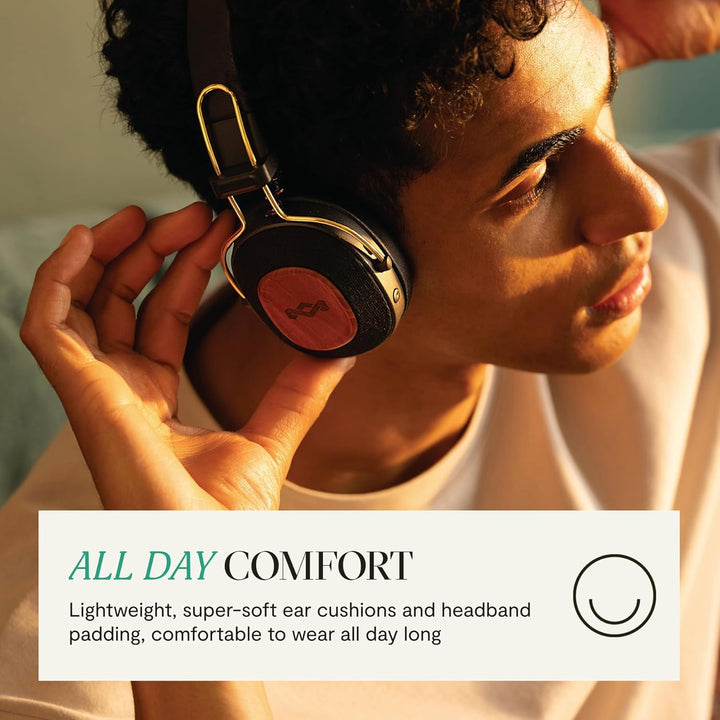 House of Marley Positive Vibration Riddim kabellose On-Ear Bluetooth Kopfhörer - 50 Std. Spielzeit,