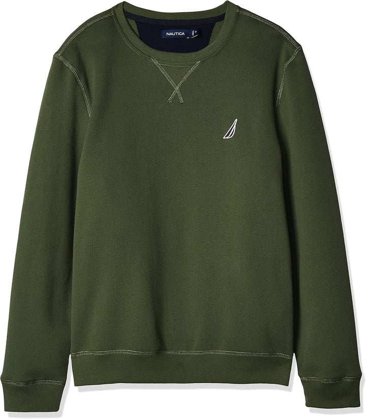 Nautica Herren Basic Crew Neck Fleece Sweatshirt, Kiefernwald