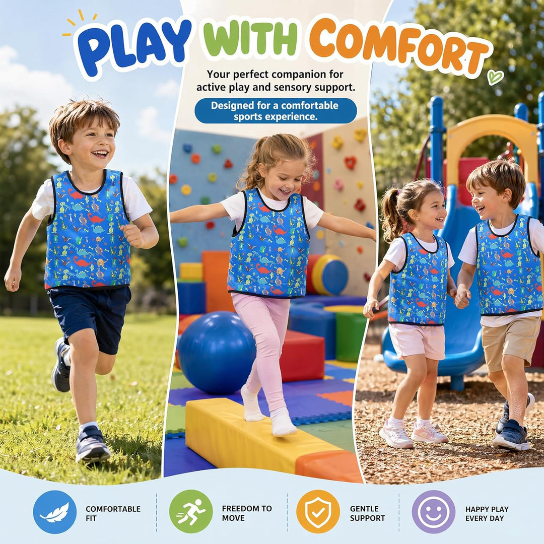 Gewichtsweste Kinder &amp; Kompressionsweste – Verstellbare Weighted Vest für Sensorik, beruhigender Tie