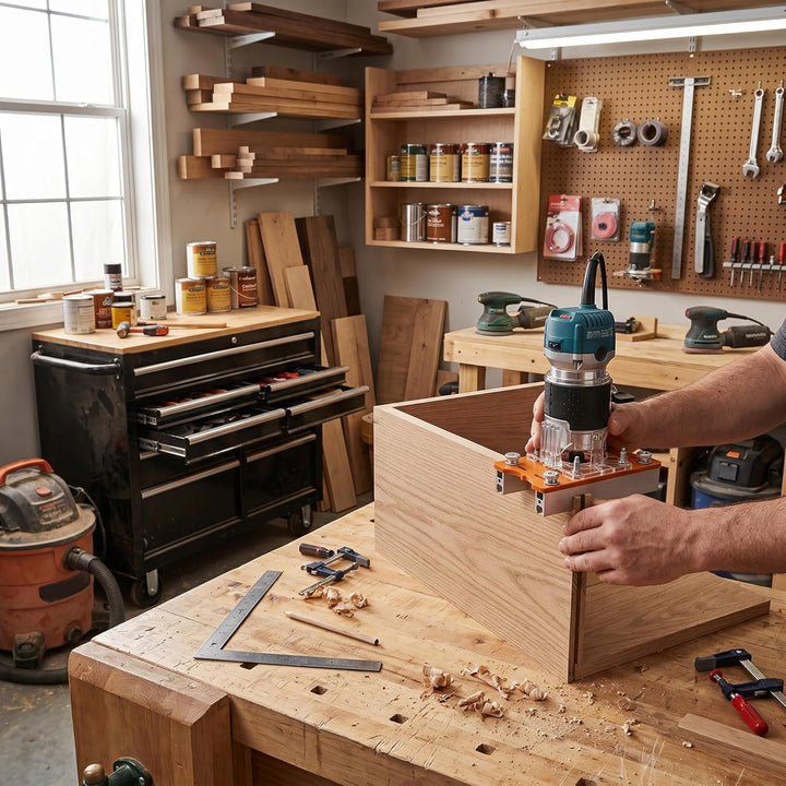2-in-1 Holzbearbeitungsfräser Basis-Lokator, multifunktionales Schlitzwerkzeug mit präziser Führung
