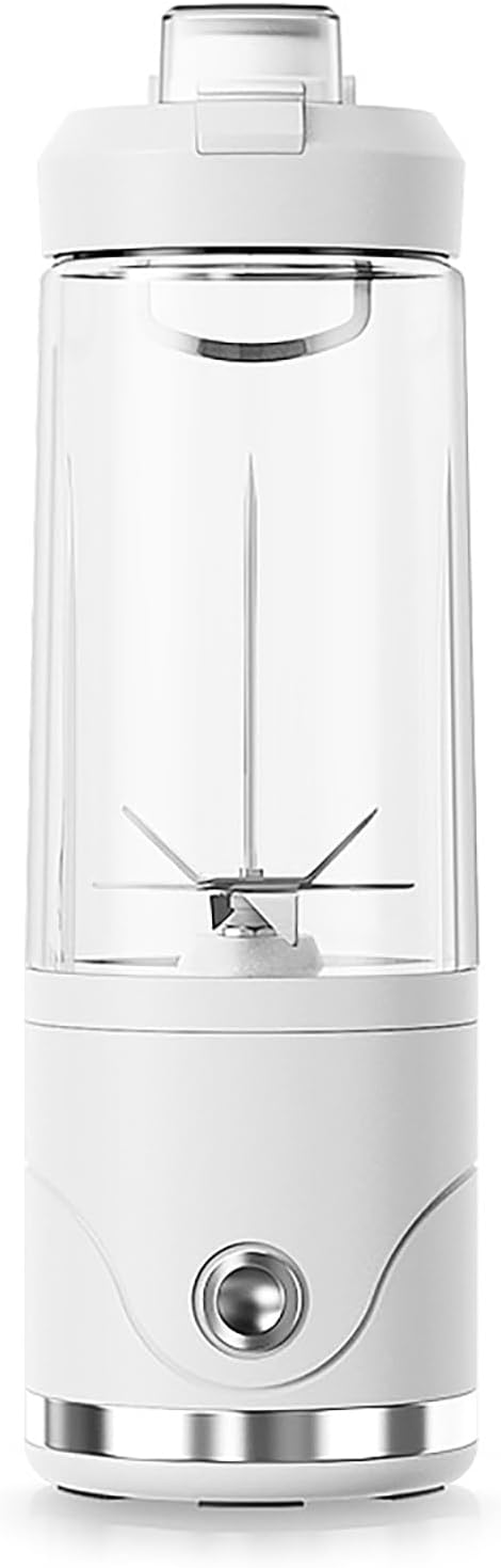 Tragbarer Smoothie Mixer To Go, 650ml Fresh Juice Blender mit 20000 RPM, USB-C Akku, 6 Edelstahlklin