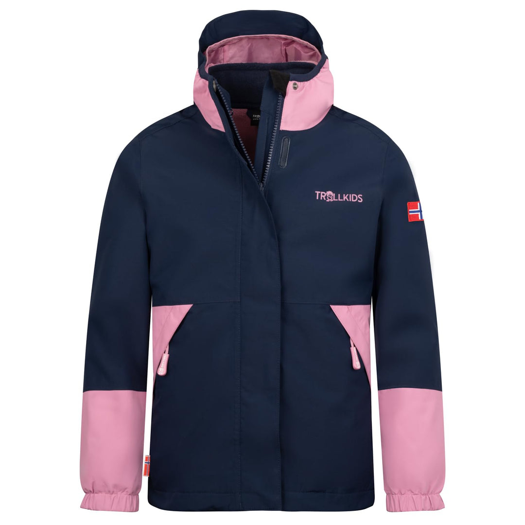 Trollkids Kids Kjerak 3in1 Jacket Navy/Mauve 104, Navy/Mauve 104