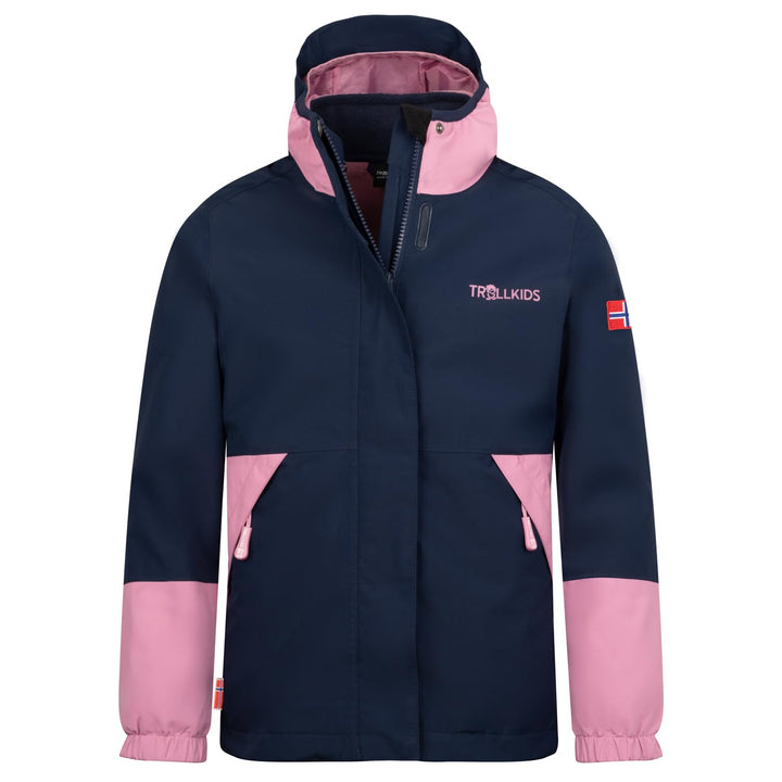 Trollkids Kids Kjerak 3in1 Jacket Navy/Mauve 104, Navy/Mauve 104