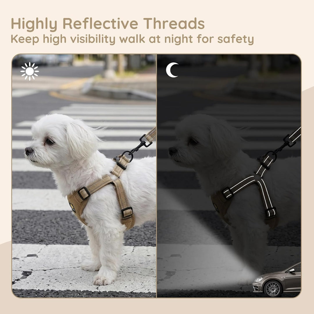 BELLA & PAL Hundegeschirr und Leine Set, Step-in Design mit atmungsaktivem Air-Mesh, reflektierenden