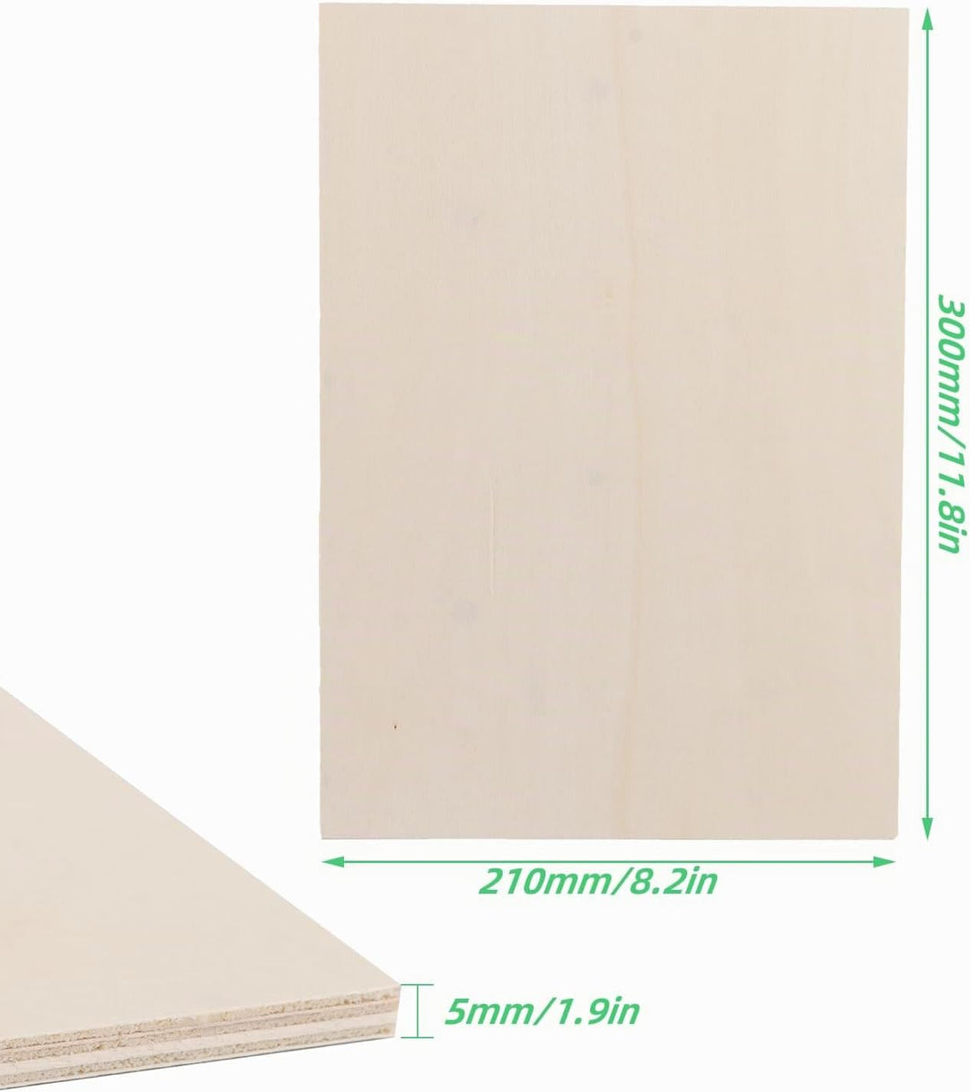 300 x 210 x 5 mm Sperrholzplatte Balsaholz, 10 Stücke Bastelholz Platten Hobby Holz Sperrholz Platte