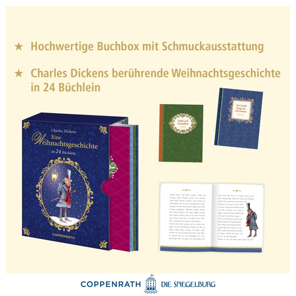Buchbox-Adventskalender – Charles Dickens Eine Weihnachtsgeschichte: in 24 BüchleinDie bibliophile B