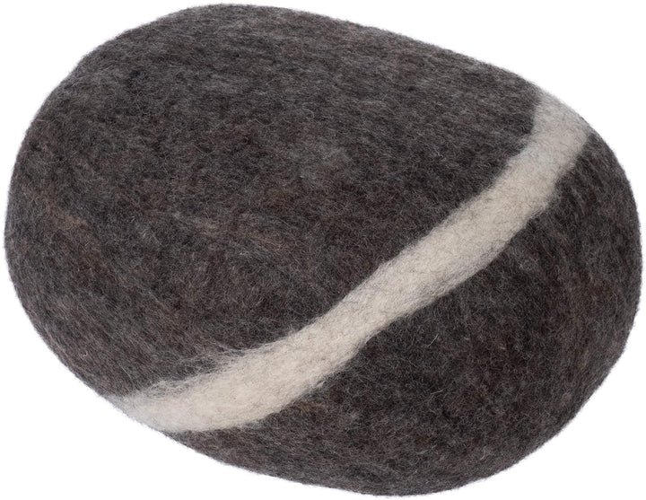 Oskar - Filz Kieselstein, Meditationskissen, Yogakissen, Dekokissen, Pouf, dunkelgrau rund - Grösse