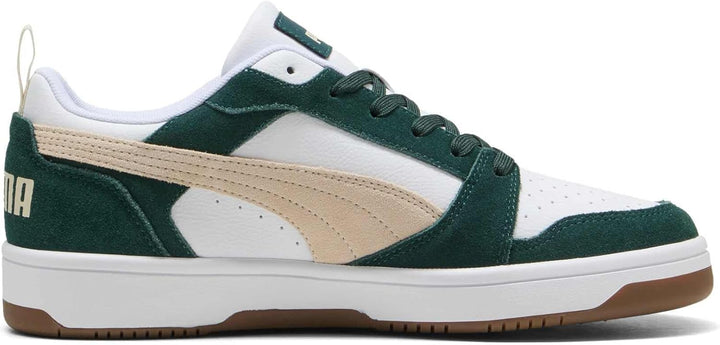 Puma Unisex Rebound V6 LowSneaker 36.5 EU Green Terrain Alpine Snow Puma Weiss, 36.5 EU Green Terrai
