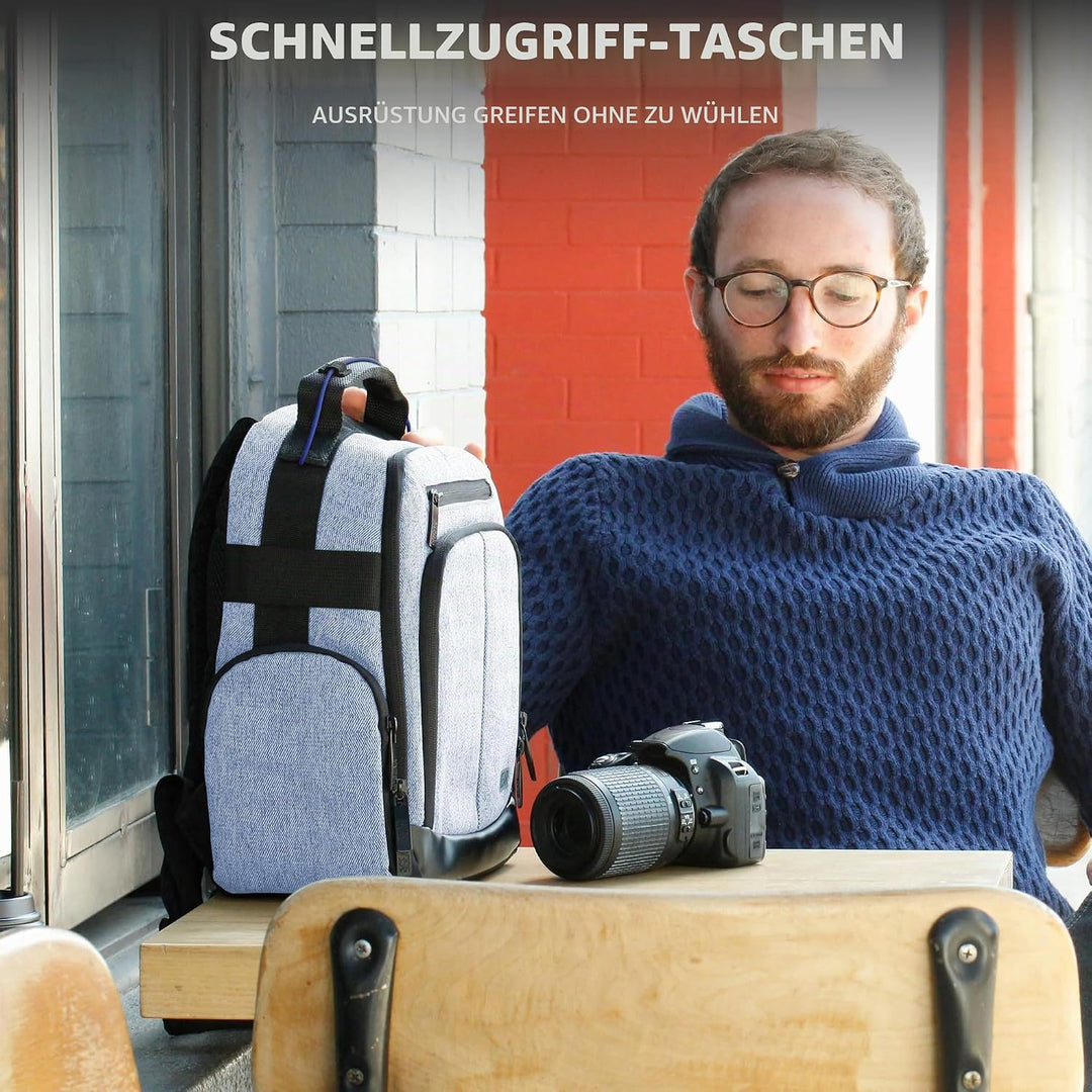 USA Gear DSLR Kamerarucksack, Kameratasche, Kamera Fotorucksack für Spiegelreflexkamera mit Kundenge