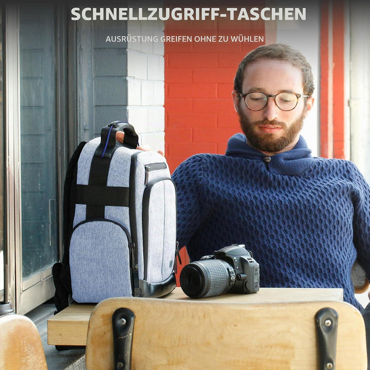 USA Gear DSLR Kamerarucksack, Kameratasche, Kamera Fotorucksack für Spiegelreflexkamera mit Kundenge
