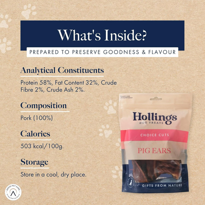 Hollings Pig Ear Treats for Dogs Pack of 10 1 10er-Packung