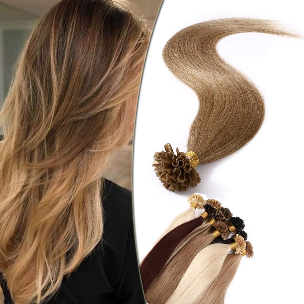 SEGO Bondings Extensions Echthaar 0.8G/Strähnen 50g Keratin U-Tip 100% Remy Human Hair Haarverlänger