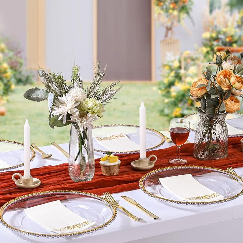 MORGIANA Linen Feel Servietten Einweghandtücher, Badezimmer Airlaid Eco Servietten Gästehandtücher f