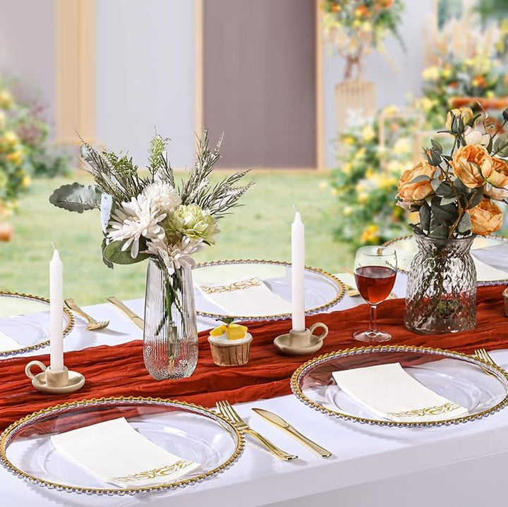 MORGIANA Linen Feel Servietten Einweghandtücher, Badezimmer Airlaid Eco Servietten Gästehandtücher f