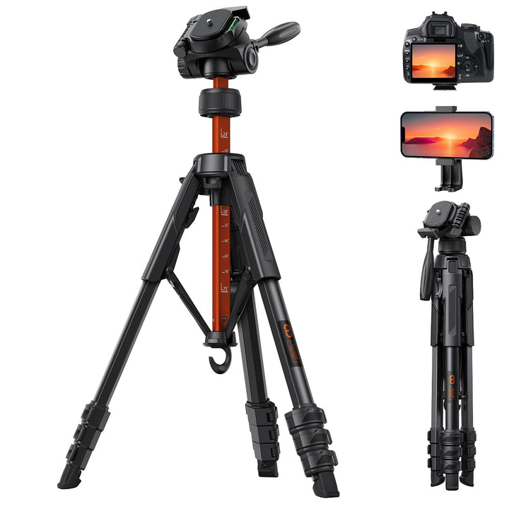 Lamicall Stativ Kamera, Kamerastativ Tripod - [Patentierte Schnellöffnung] Super Stabiles Camera Tri