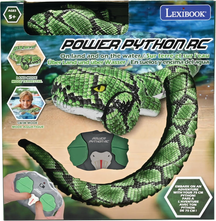 Lexibook, Power Python RC, Funkgesteuerte Pythonschlange, Fortbewegung an Land und im Wasser mit 5 k