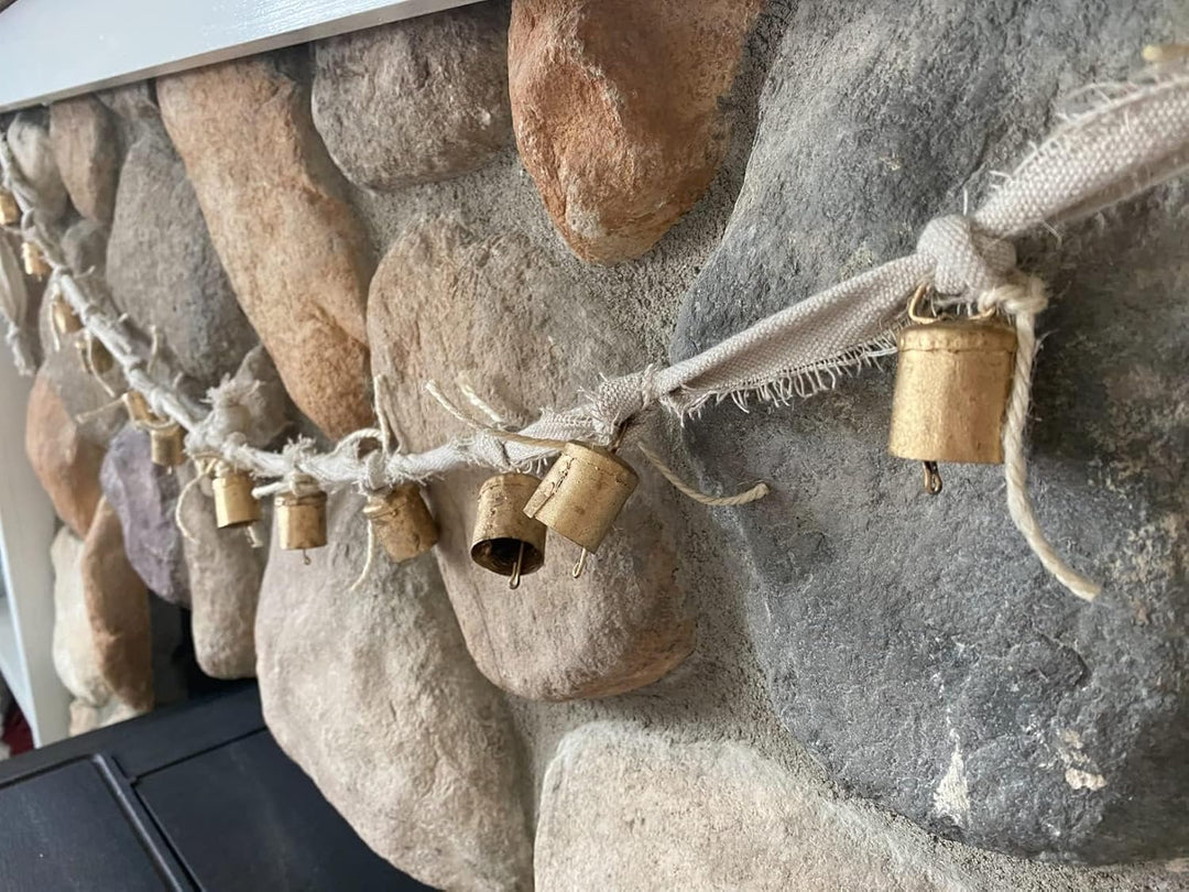 10 Stück Vintage Weihnachtsglocke zur Dekoration - Rustikale hängende Zylinderglocken zum Basteln, H