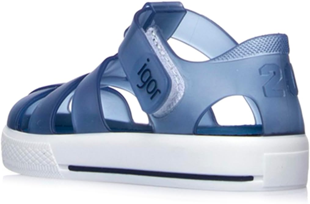 Unbekannt Mädchen Star Riemchensandalen, Marineblau Transparent