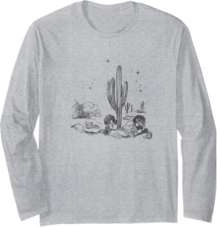 Trendy Desert Stars Wander The West Desert Night Scene Langarmshirt