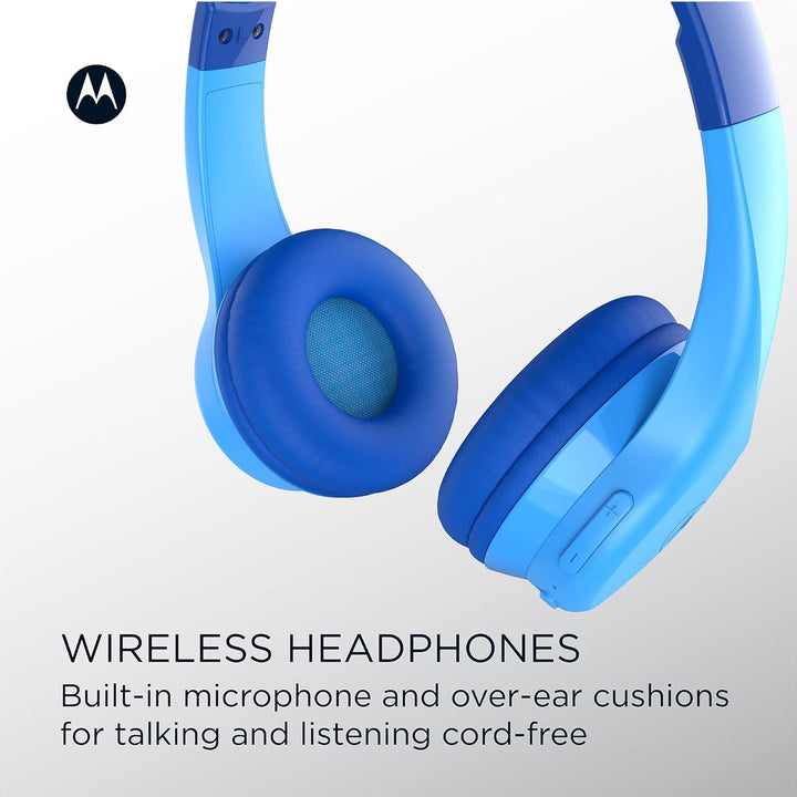Motorola Moto JR300 Bluetooth Kinder Kopfhörer mit Mikrofon – Leichter Over Ear Kopfhörer für Kinder