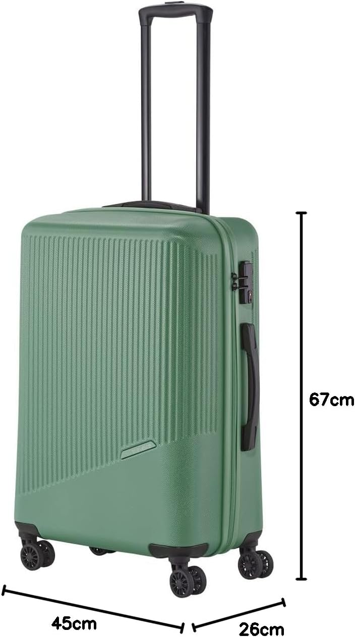 Travelite 4-Rad Hartschalenkoffer mittelgross 65 Liter, Gepäck Serie Bali: ABS Hartschalen Trolley m