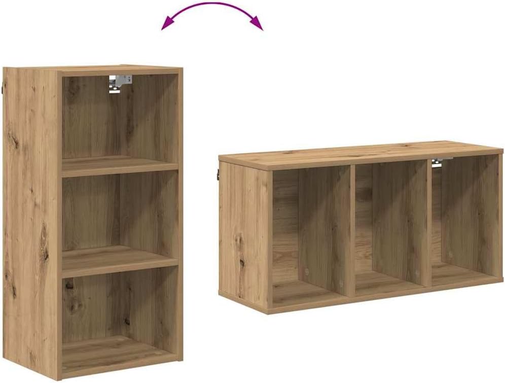 Refined Hängeschrank Riga Artisan-Eiche 40 x 29,5 x 80 cm Holzwerkstoff 1x(3Regale)40cm Artisan-eich