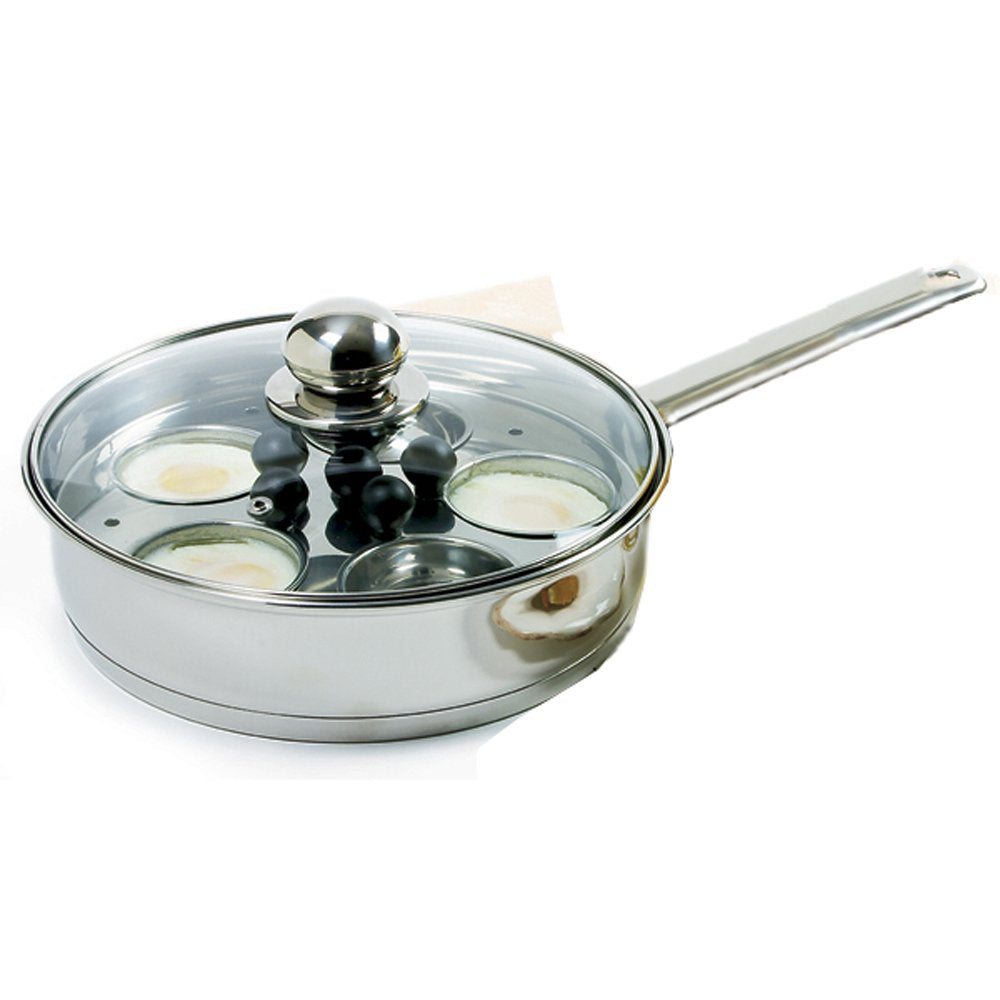Norpro Pochierer / Bratpfanne, Edelstahl, 25,4 cm, silberfarben