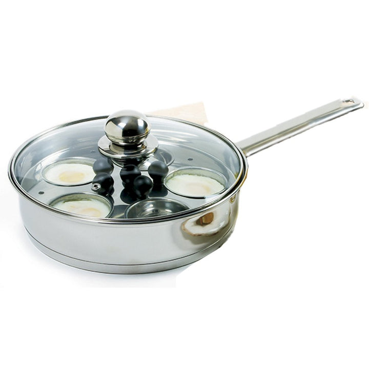 Norpro Pochierer / Bratpfanne, Edelstahl, 25,4 cm, silberfarben