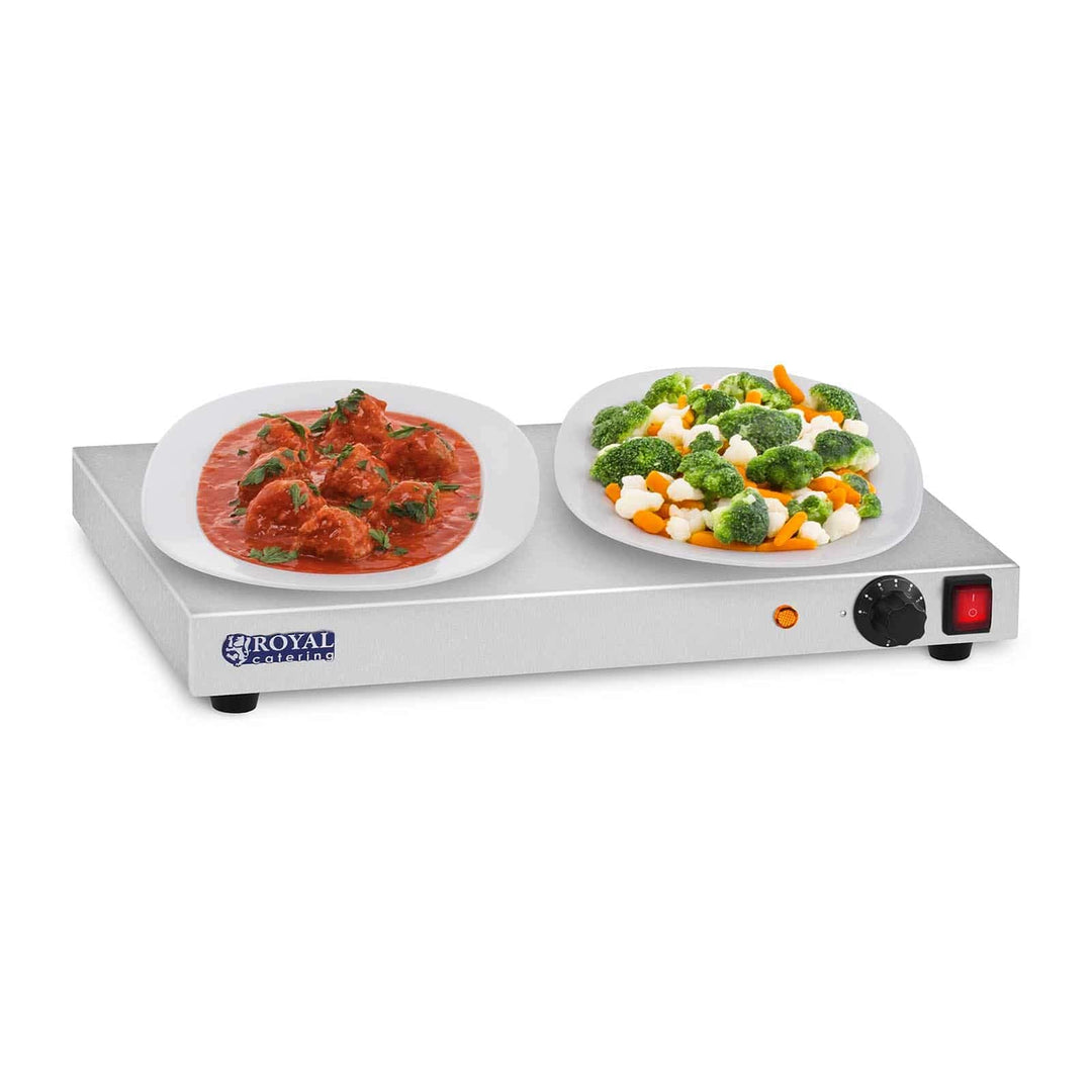 Royal Catering - Warmhalteplate Heizplatte Speisenwärmer (250 W, Edelstahl, Breite 50 cm)
