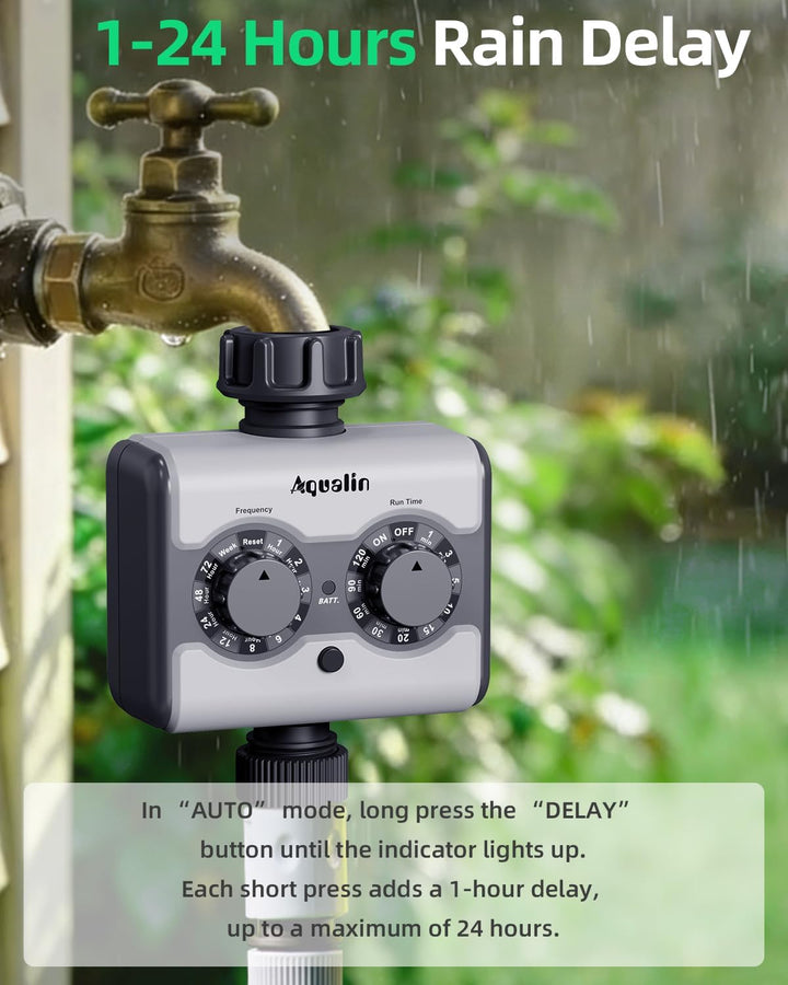 Wasser Timer mit Messing Einlass, Zifferblatt Steuerung Sprinkler Timer mit Verzögerungsfunktion Han