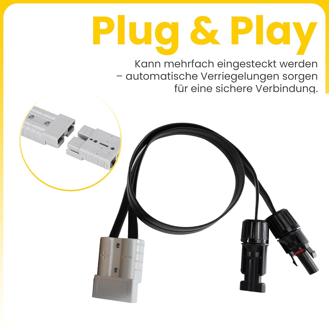 Offgridtec Anderson-zu-Anderson Flachkabel 4 mm², Superflaches Verbindungskabel mit hochwertigen And