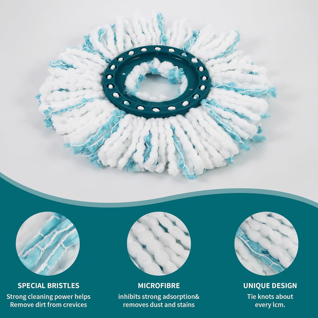 4 Stück Ersatzkopf für Leifheit Clean Twist Disc Mop/Clean Twist Disc, für Leifheit Bodenwischer Ers