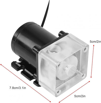 VBESTLIFE Wasserstoss Geräuschloser CPU-Computer 10 W Wasserkühlsystem Pumpe G1/4 Gewinde für PC 500