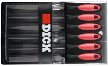 F. DICK Schlüsselfeilensatz 6tlg. 100 mm (Feilen für allgemeine Arbeiten, Hieb 2, Stahl, Eisen, NE-M