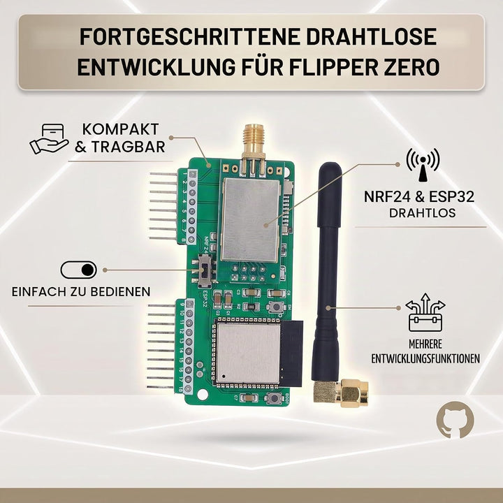 PCB-Entwicklungsplatine WiFi-Multiboard für Flipper Zero, NRF24+ESP32-Entwicklungsplatine Flipper Ze