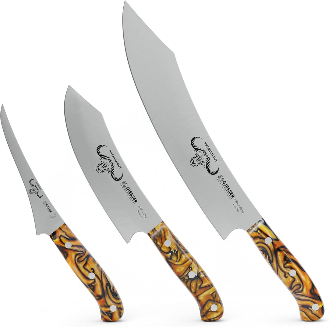 Giesser seit 1776 - Made in Germany - PremiumCut Spicy Orange Messerset 3 teilig Kochmesser 20 cm Ba
