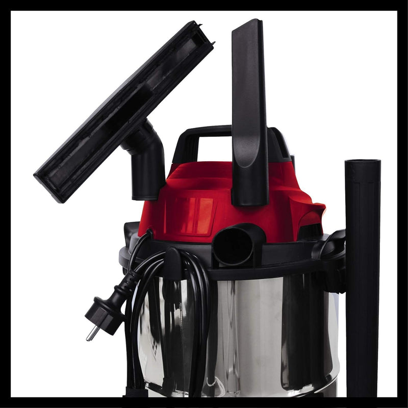 Einhell TC-VC 1812 S Nass-Trockensauger (1.250 W Leistung, 36mm Schlauchsystem, 12 l Edelstahlbehält