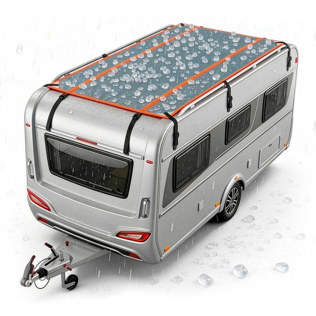 WALSER Hagelschutz Abdeckplane Wohnmobil/Wohnwagen, Hagel-Wohnmobilabdeckung Perma Protect, Hagelsch
