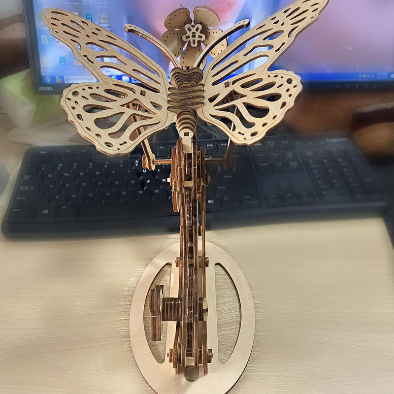 Schmetterling 3D-Holzpuzzle Mechanischer Kolibri ， Mechanischer Schmetterling 3D-Holzpuzzle Mechanis