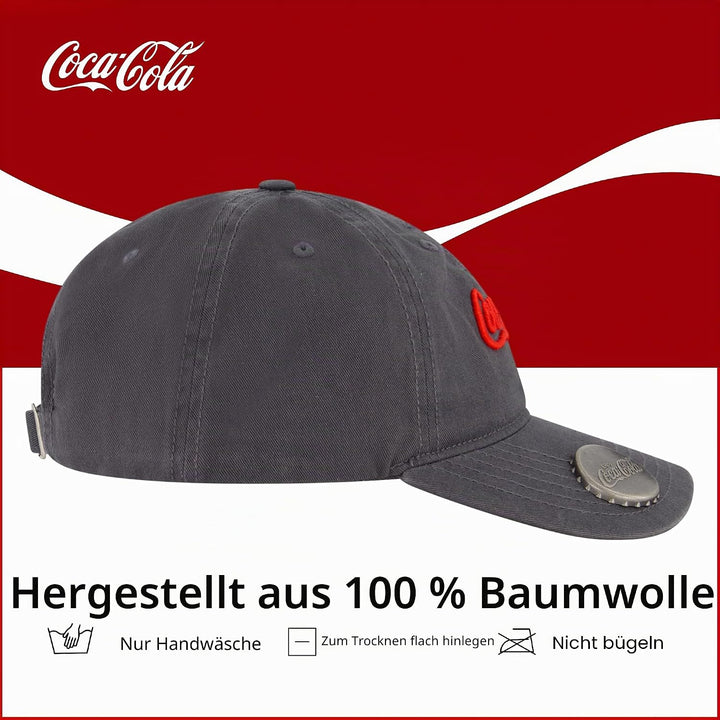 Concept One Unisex-Erwachsene Coca Cola Dad Hut, Logo Baumwolle verstellbare gebogener Krempe Baseba