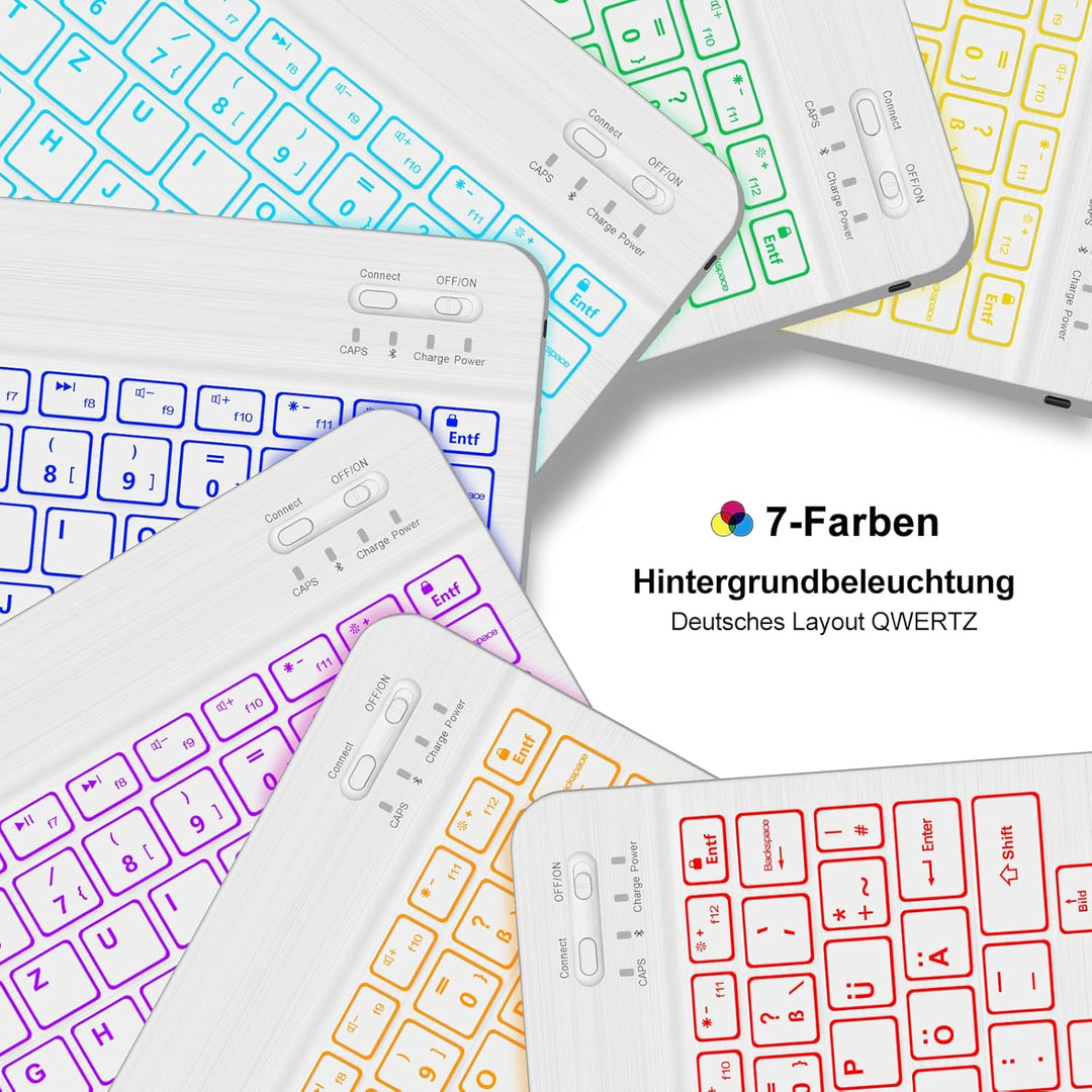 Hülle mit Tastatur für Samsung Galaxy Tab A11+ 11" (2025) & Galaxy Tab A9+ 11" (2023) – Deutsch Keyb