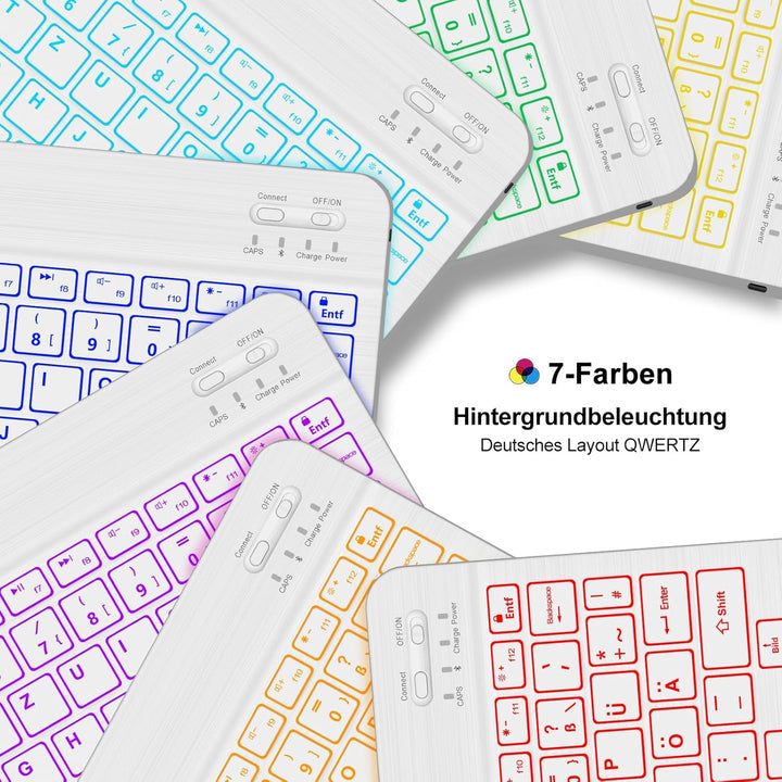 Hülle mit Tastatur für Samsung Galaxy Tab A11+ 11" (2025) & Galaxy Tab A9+ 11" (2023) – Deutsch Keyb