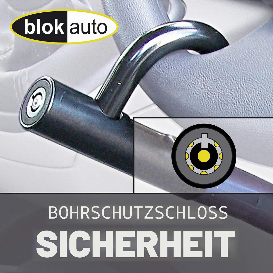 BLOKAUTO 905/B Lenkradsperre Diebstahlsicherung Lenkrad Pedal Auto, Gepanzert und Gelenkig, Anpassun