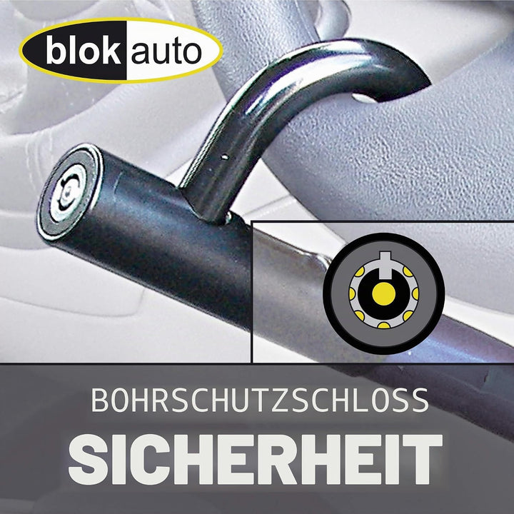 BLOKAUTO 905/B Lenkradsperre Diebstahlsicherung Lenkrad Pedal Auto, Gepanzert und Gelenkig, Anpassun