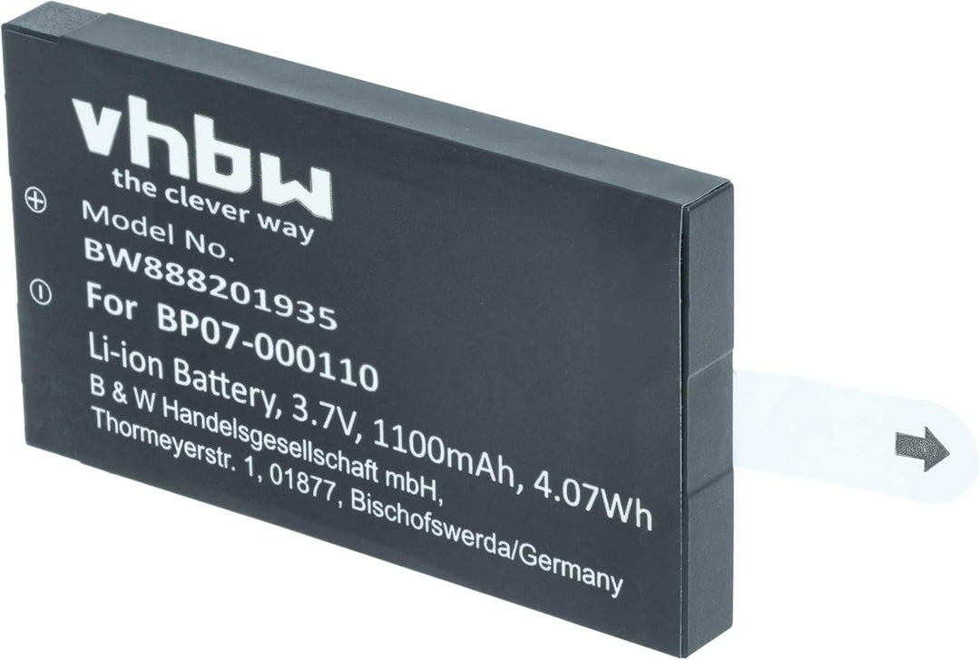 vhbw Akku kompatibel mit Datalogic Memor X3, CVR2, Memor NFP, DL-Memor Barcodescanner POS (1100 mAh,