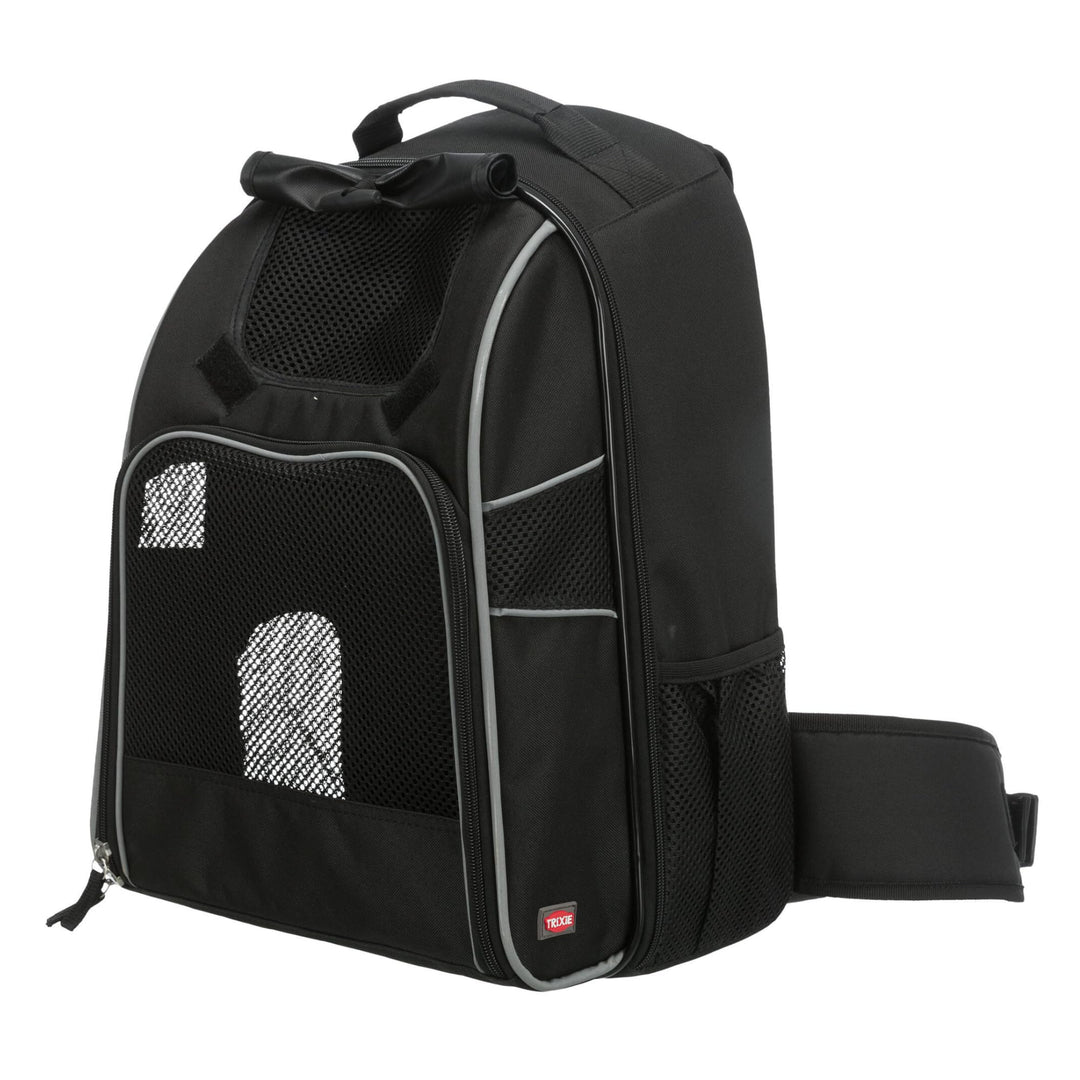 Trixie William Rucksack Tragerucksack für Haustier 33 × 43 × 23 cm schwarz, 33 × 43 × 23 cm schwarz