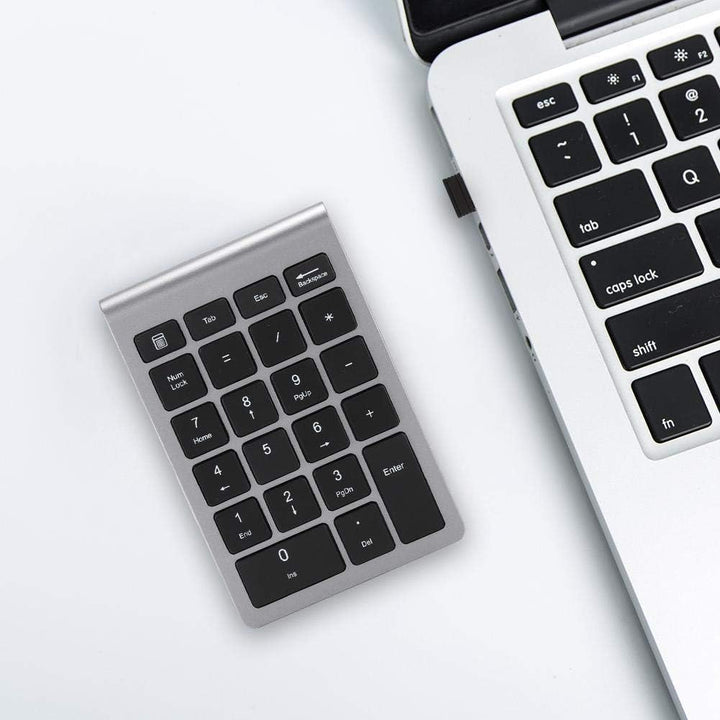 Zunate Drahtloser Nummernblock, 22 Tasten Ziffernblock mit USB-Empfänger Tragbare 2,4-G-Numpad-Tasta