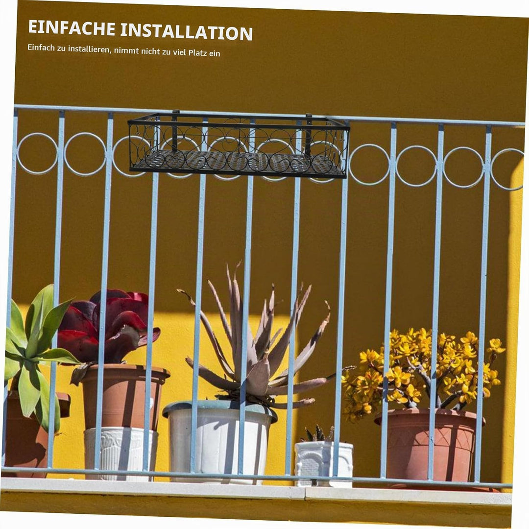 Cabilock Halterung Balkongeländer Blumenkasten Wandgitter Balkon Blumenständer Rack Pflanzkasten Bal