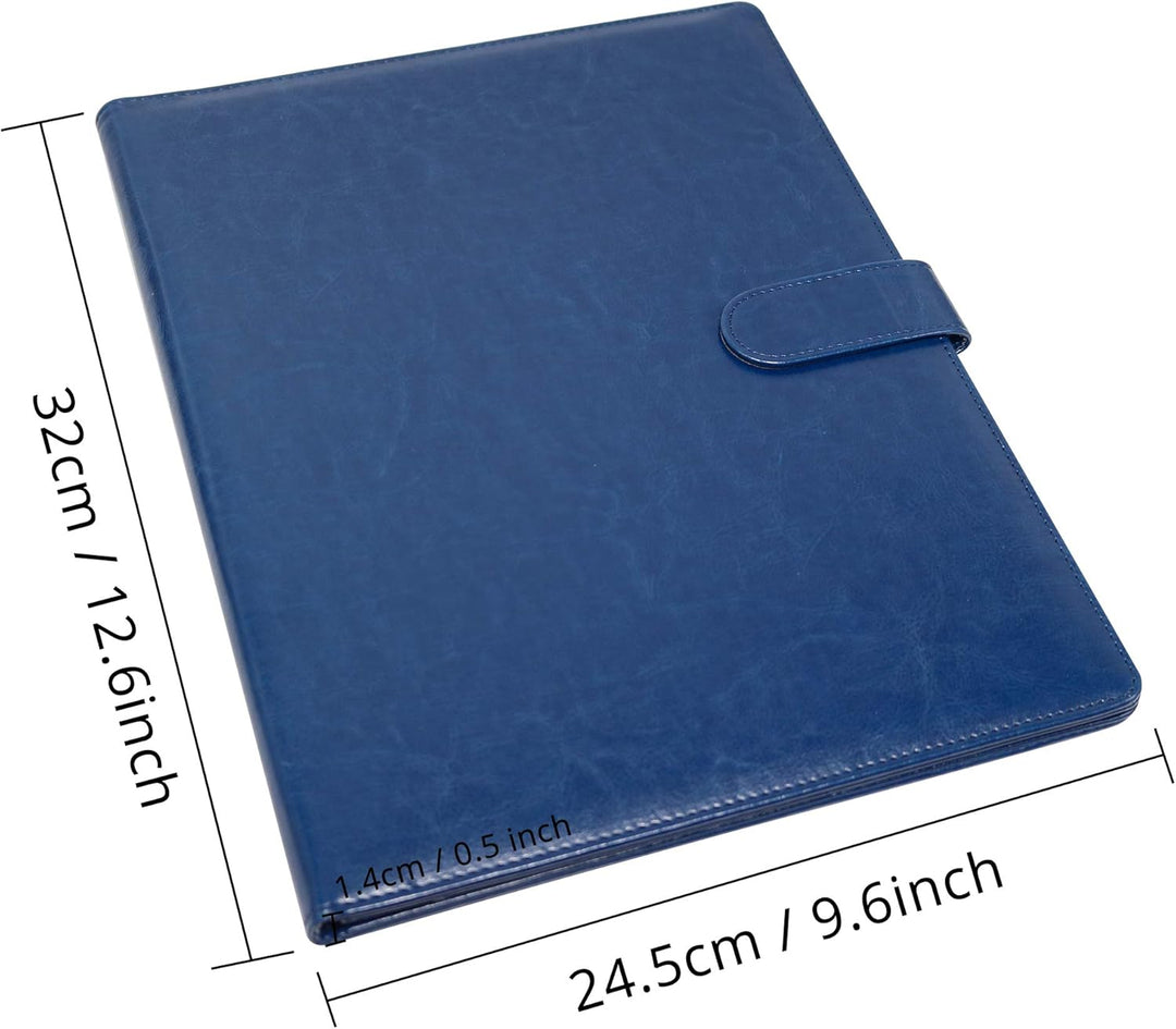 GraduatePro Schreibmappe A4 Klemmbrett Mappe mit Magnetischer Verschluss, organizer büro mappe, Blau